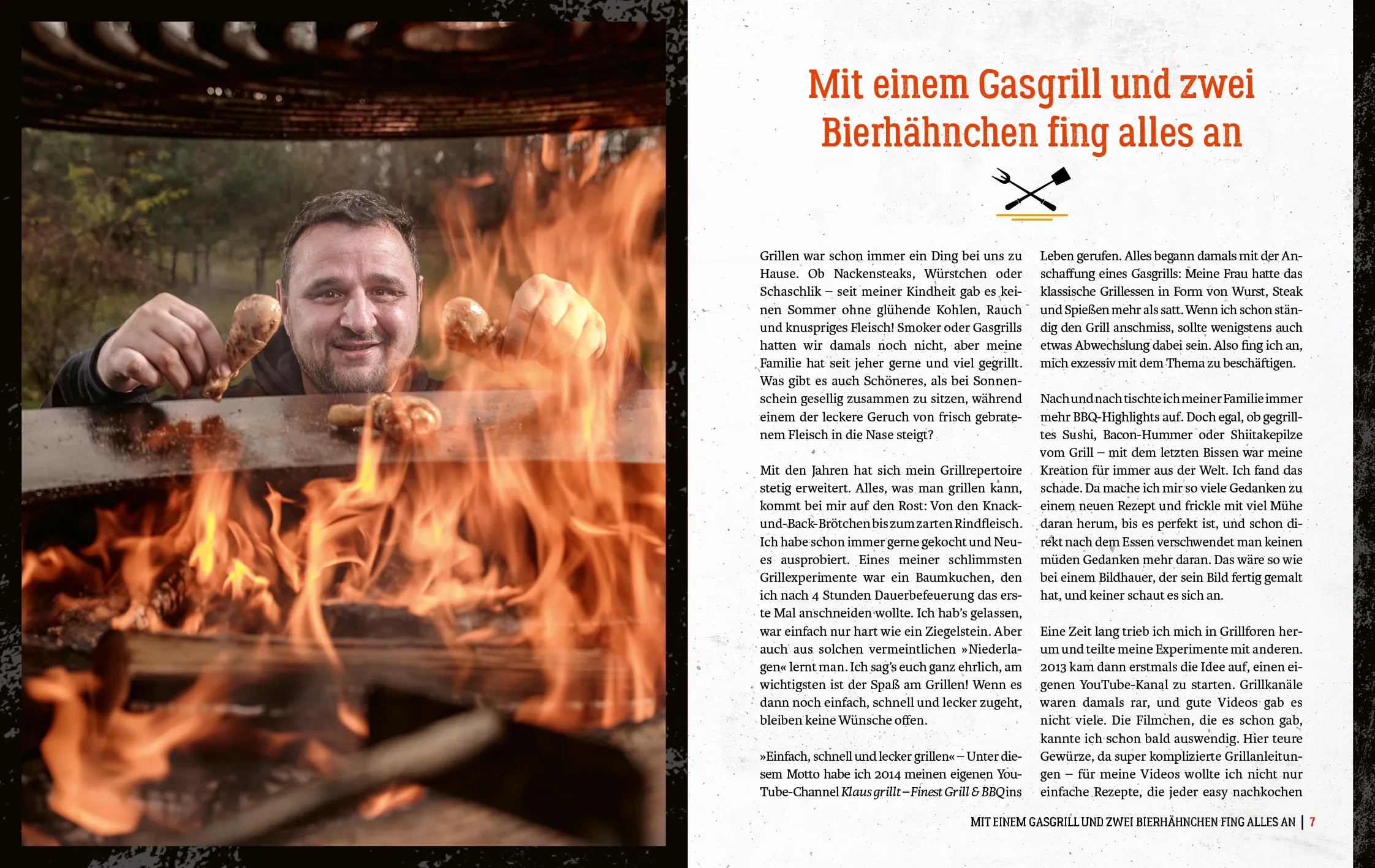 Innenansicht von 'Klaus grillt' - Gebundene Ausgabe