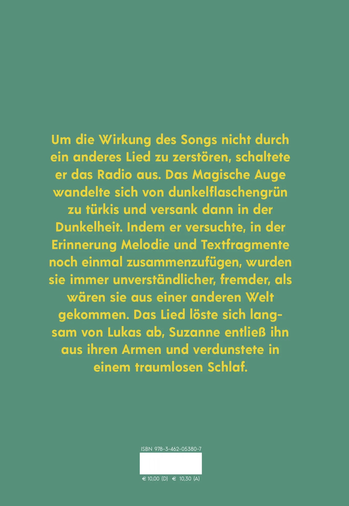 Buchrückseite von 'Klaus Modick über Leonard Cohen' mit Klappentext - Gebundene Ausgabe