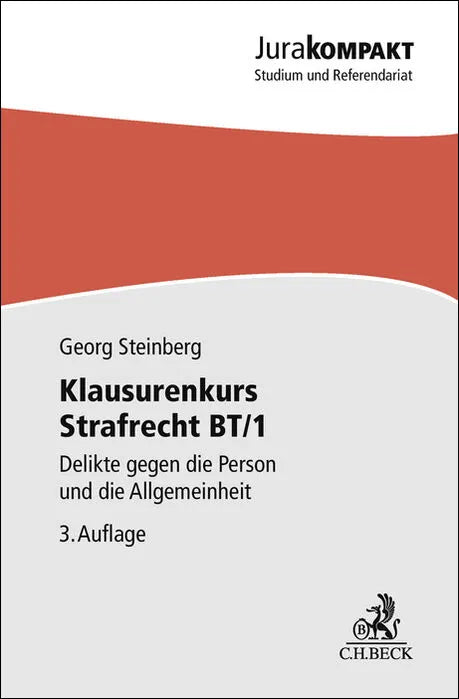 Cover: Klausurenkurs Strafrecht BT/1 (Taschenbuch) von Georg Steinberg