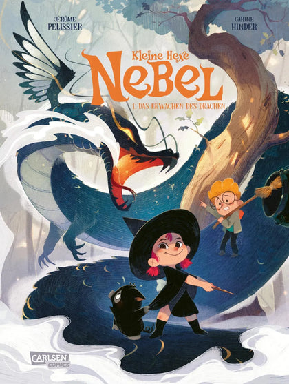 Buchcover von 'Kleine Hexe Nebel 1: Das Erwachen des Drachen' - Gebundene Ausgabe von Jérôme Pélissier