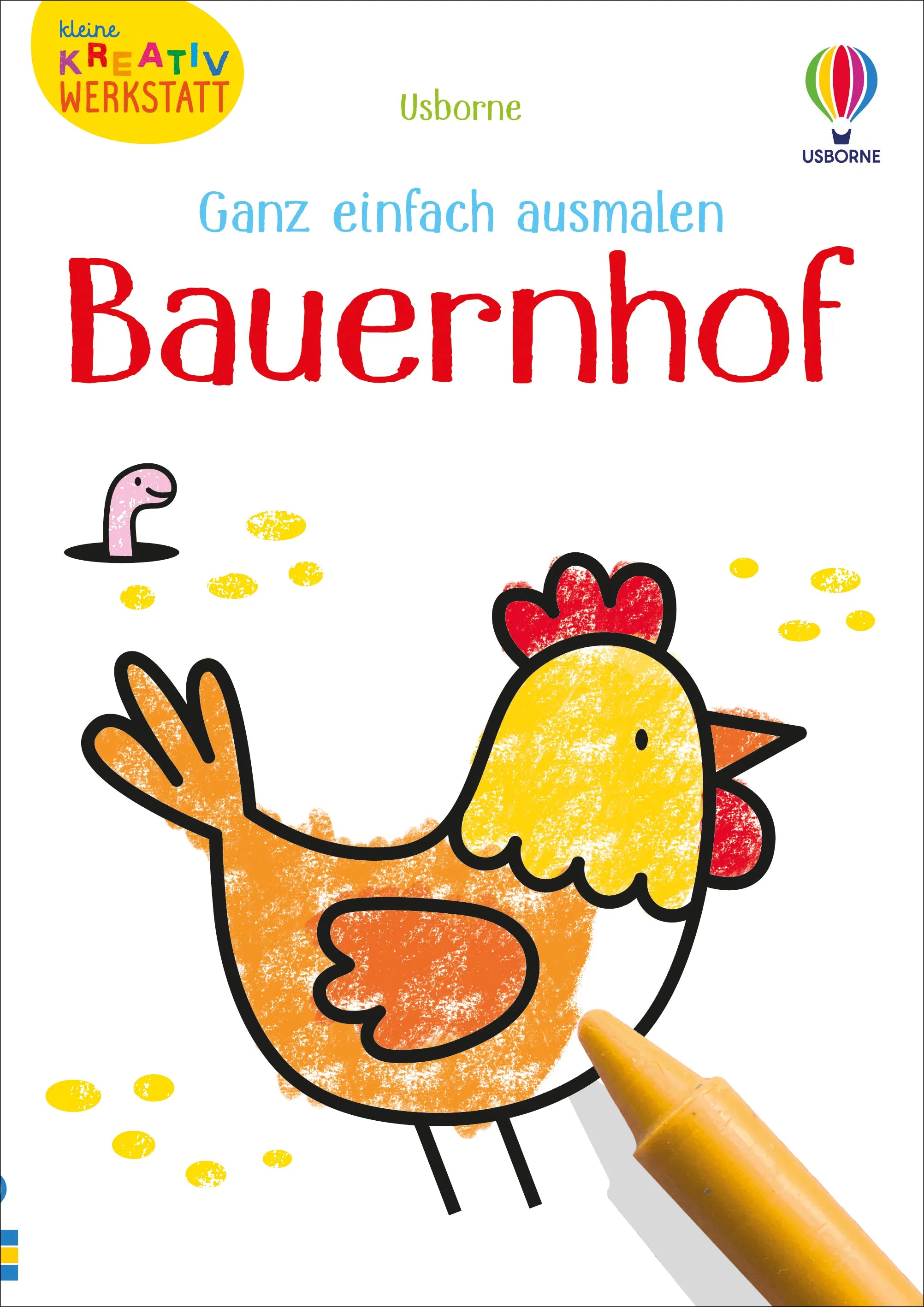 Buchcover von 'Kleine Kreativ-Werkstatt – Ganz einfach ausmalen: Bauernhof' - Taschenbuch von Kate Nolan