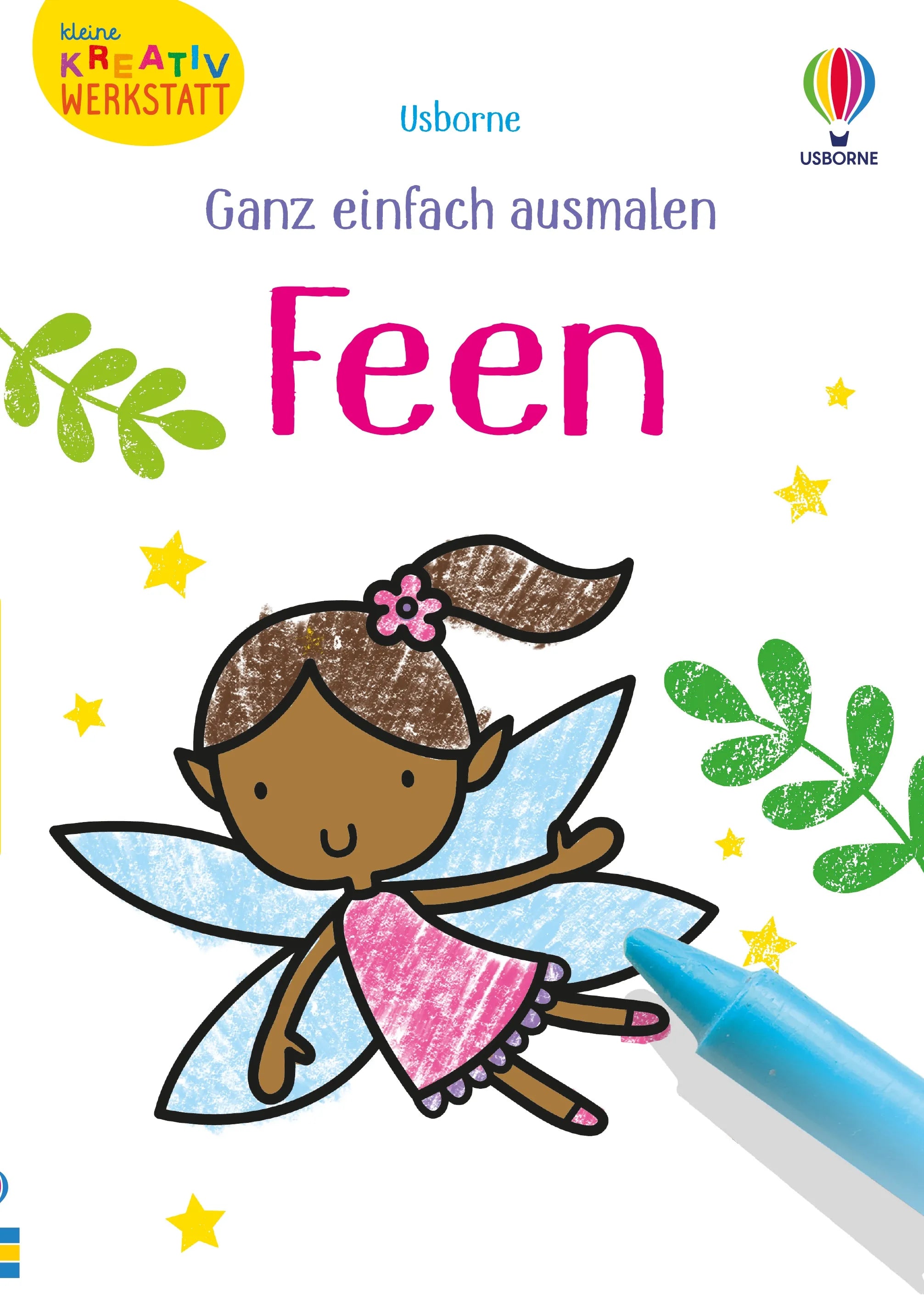 Buchcover von 'Kleine Kreativ-Werkstatt - Ganz einfach ausmalen: Feen' - Taschenbuch von Matthew Oldham