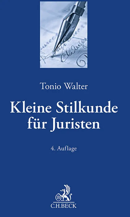 Buchcover von 'Kleine Stilkunde für Juristen' - Gebundene Ausgabe von Tonio Walter