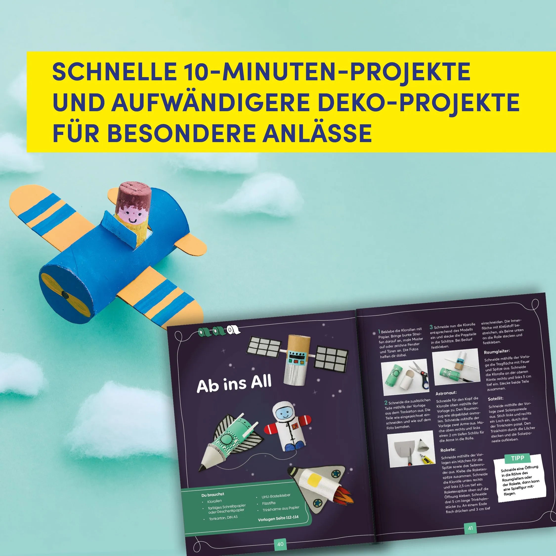 Detailansicht: Klorollen Bastelspaß (Hardcover)