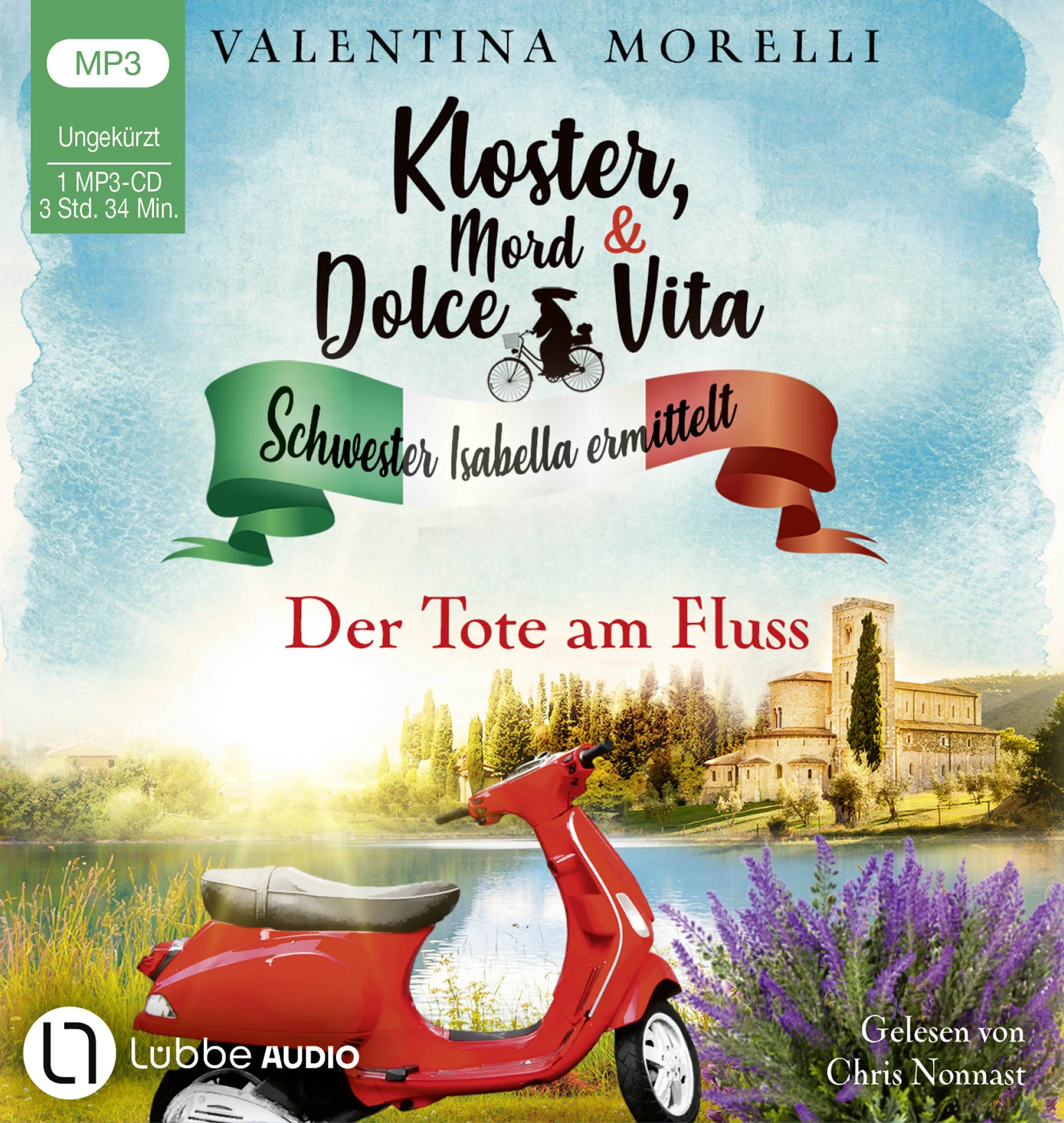 Buchcover von 'Kloster, Mord und Dolce Vita - Der Tote am Fluss' - Hörbuch (CD) von Valentina Morelli