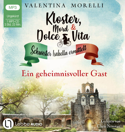 Buchcover von 'Kloster, Mord und Dolce Vita - Ein geheimnisvoller Gast' - Hörbuch (CD) von Valentina Morelli