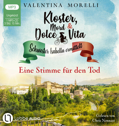 Buchcover von 'Kloster, Mord und Dolce Vita - Eine Stimme für den Tod' - Hörbuch (CD) von Valentina Morelli