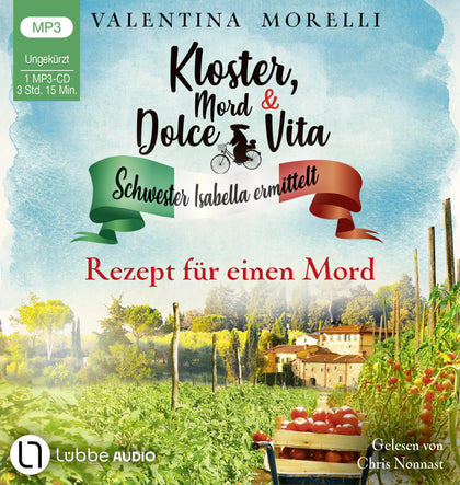Buchcover von 'Kloster, Mord und Dolce Vita - Rezept für einen Mord' - Hörbuch (CD) von Valentina Morelli