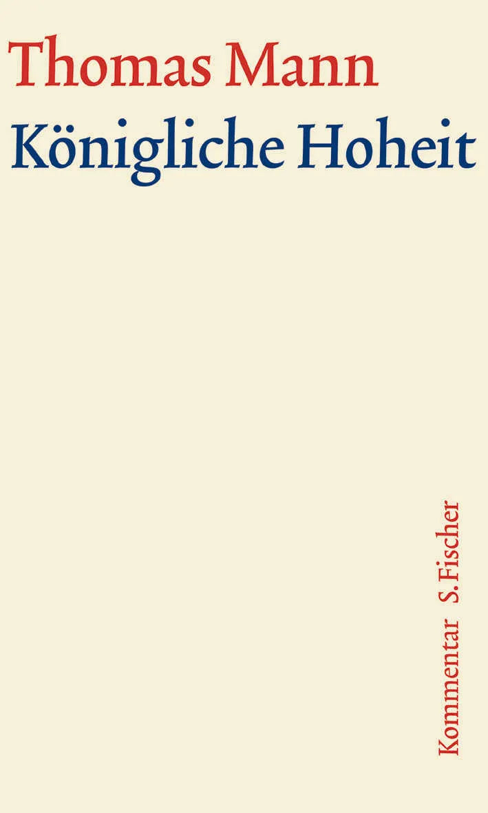 Buchcover von 'Königliche Hoheit' - Gebundene Ausgabe von Thomas Mann