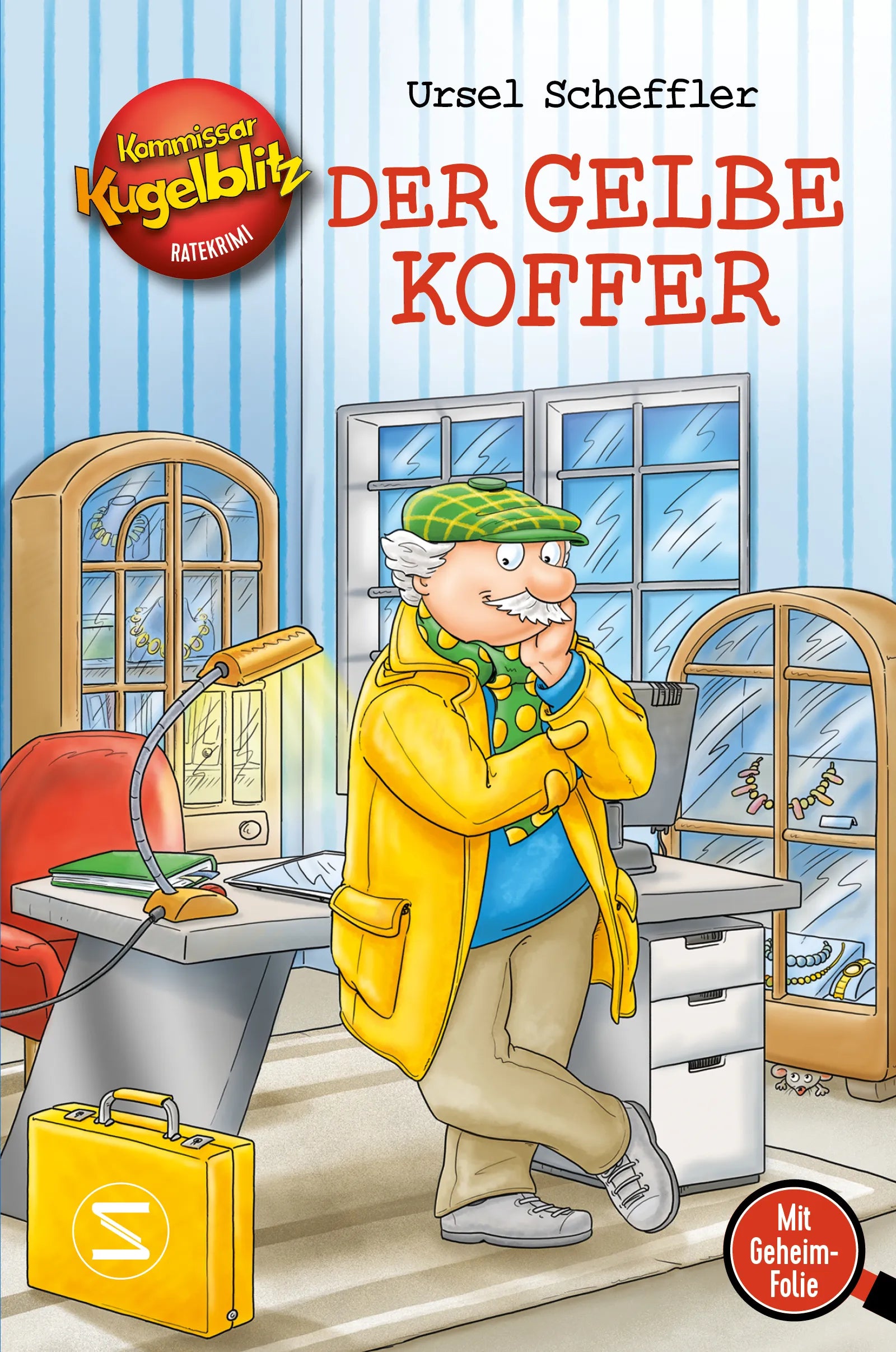 Buchcover von 'Kommissar Kugelblitz - Der gelbe Koffer' - Gebundene Ausgabe von Ursel Scheffler