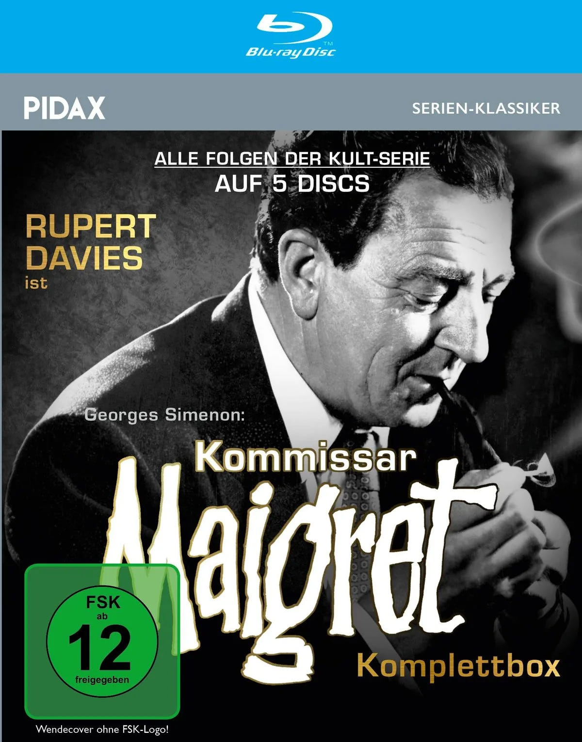 Blu-ray-Cover: Kommissar Maigret - Komplettbox - Komplettbox. Regie: Andrew Osborn