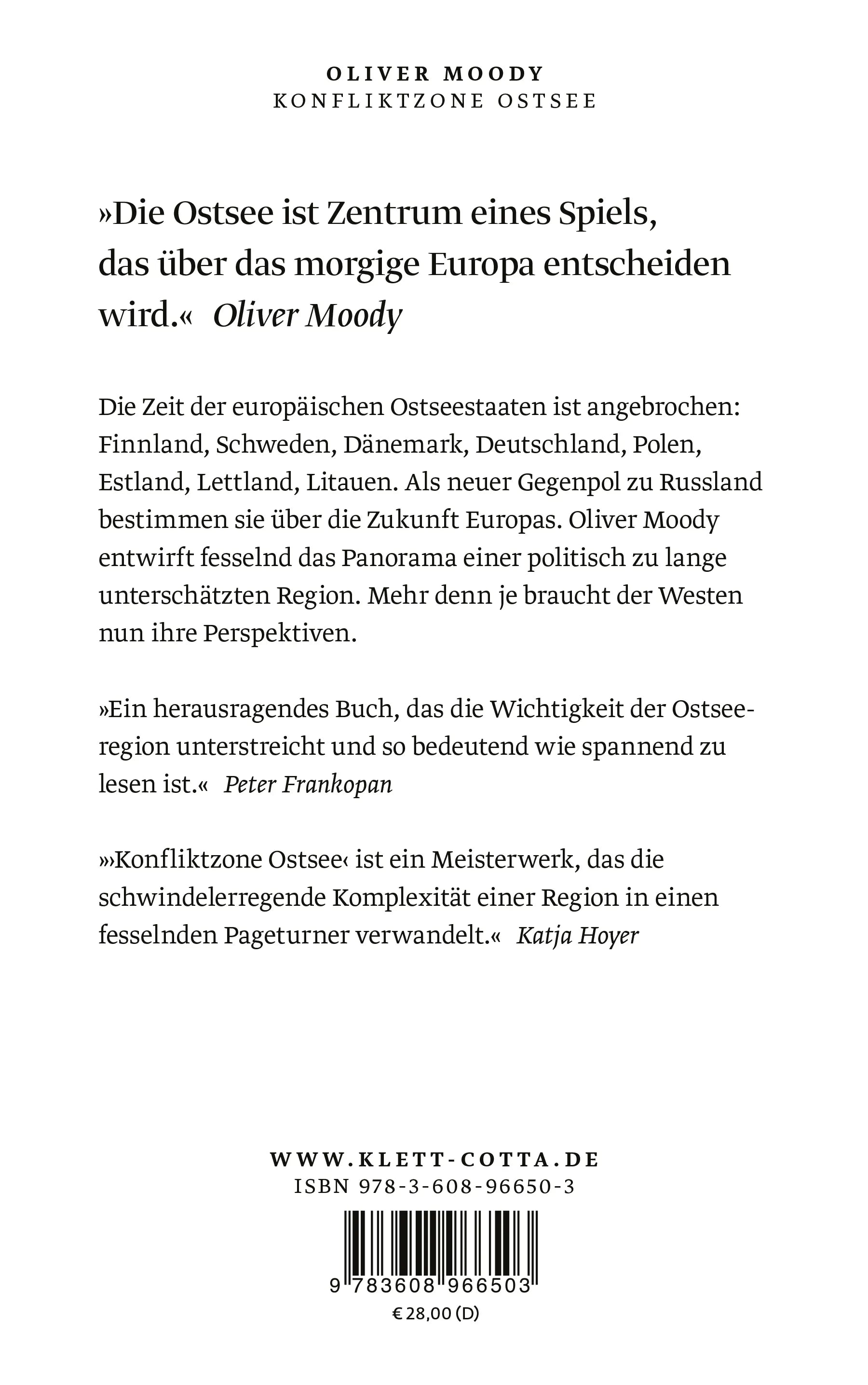 Rückseite: Konfliktzone Ostsee (Hardcover)