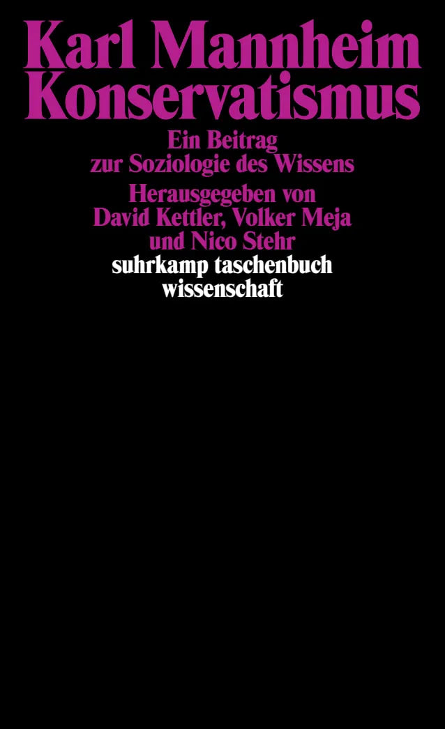 Buchcover von 'Konservatismus' - Taschenbuch von Karl Mannheim