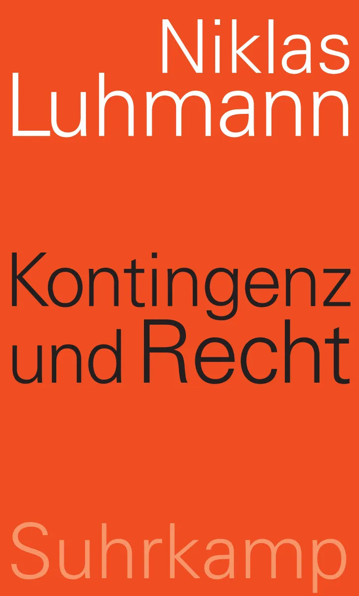 Buchcover von 'Kontingenz und Recht' - Gebundene Ausgabe von Niklas Luhmann
