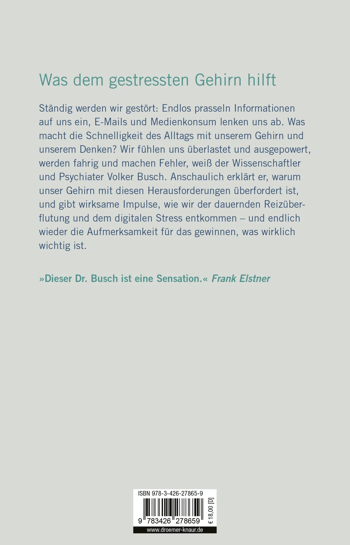 Rückseite: Kopf frei! (Paperback)