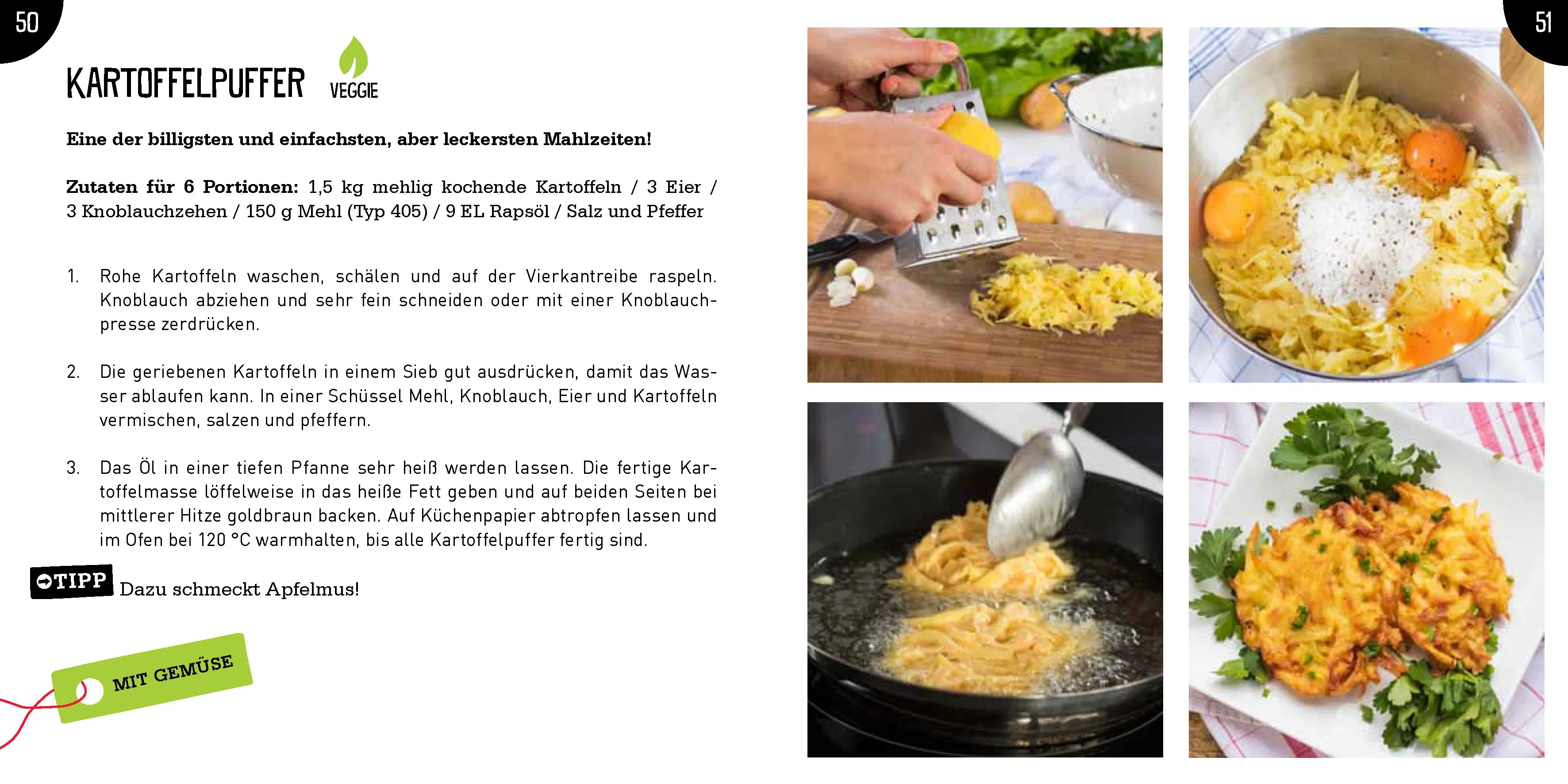 Innenansicht von 'Kost-fast-nix-Kochbuch' - Paperback