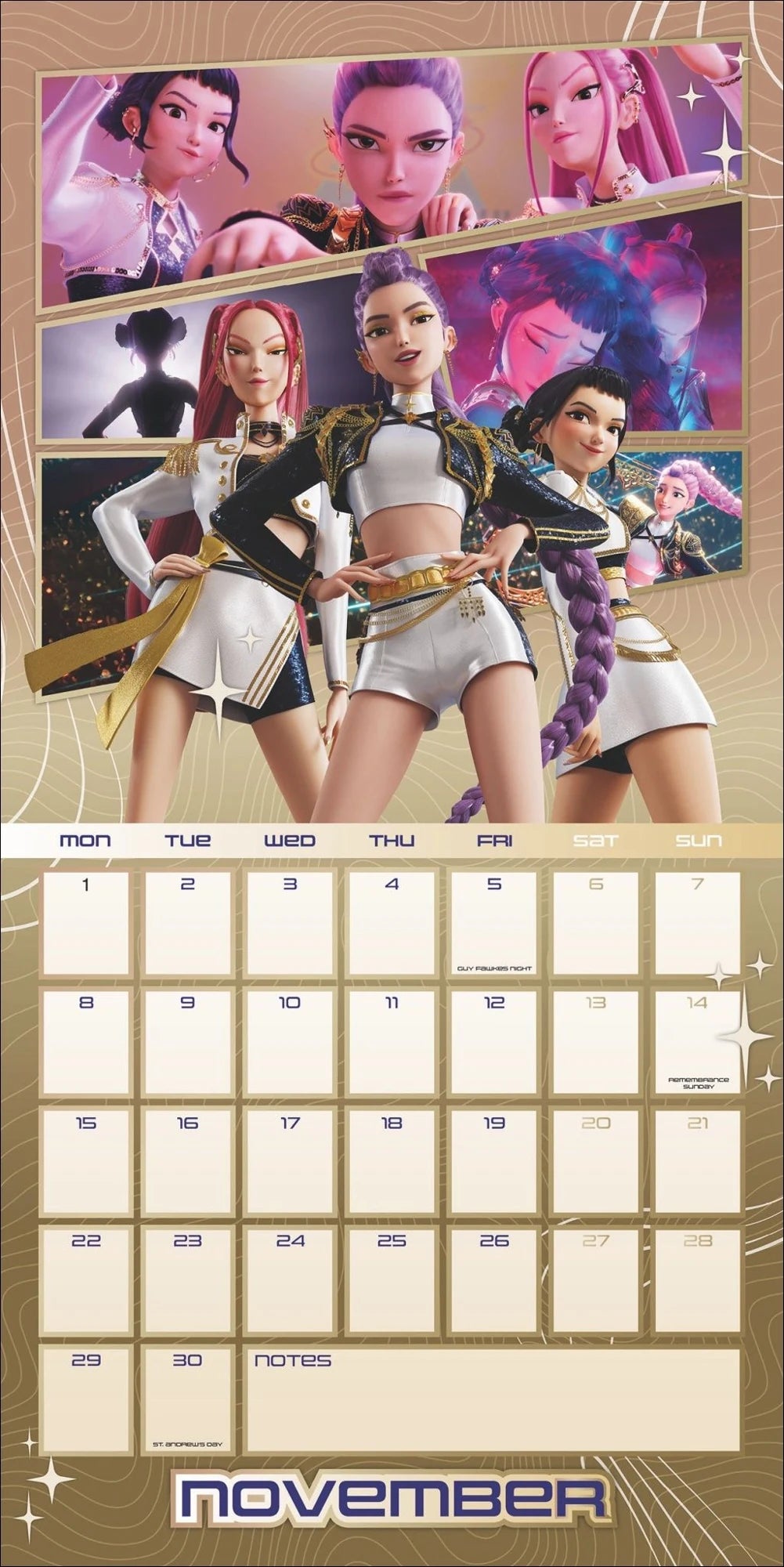 KPop Demon Hunters Broschurkalender 2027 – Ansicht