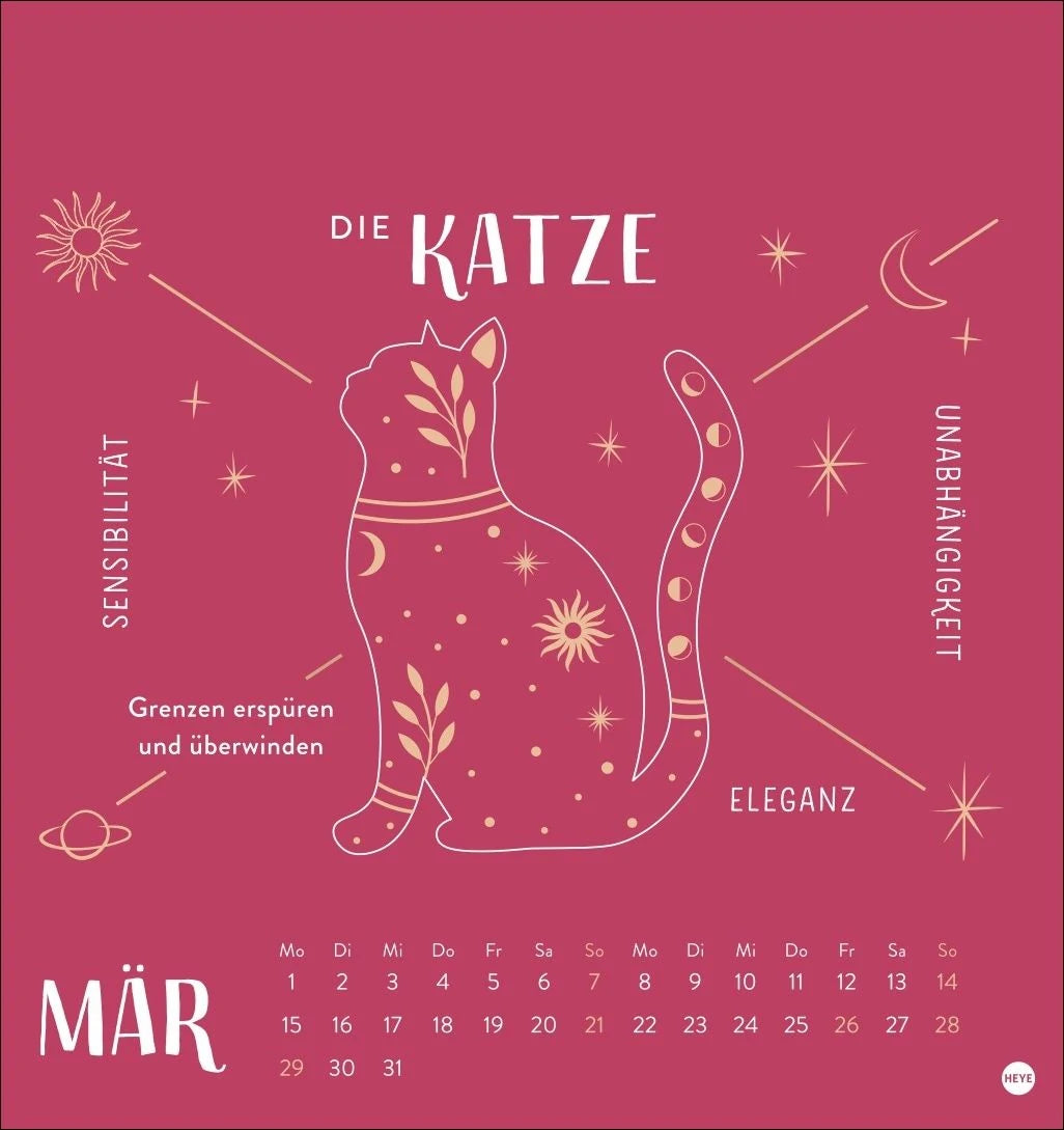 Krafttiere Postkartenkalender 2027 – Ansicht