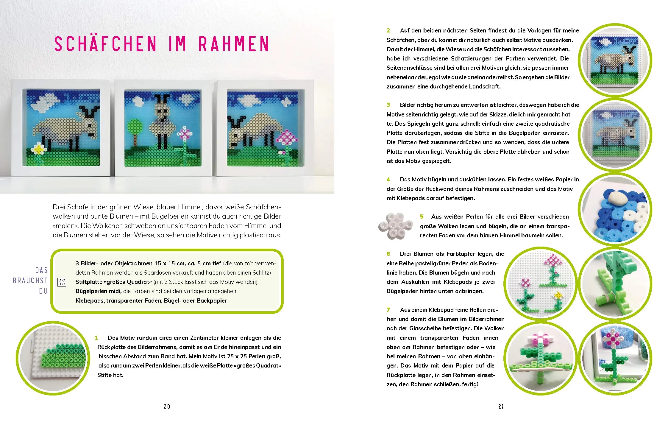 Innenansicht von 'Kreativ mit Bügelperlen' - Taschenbuch