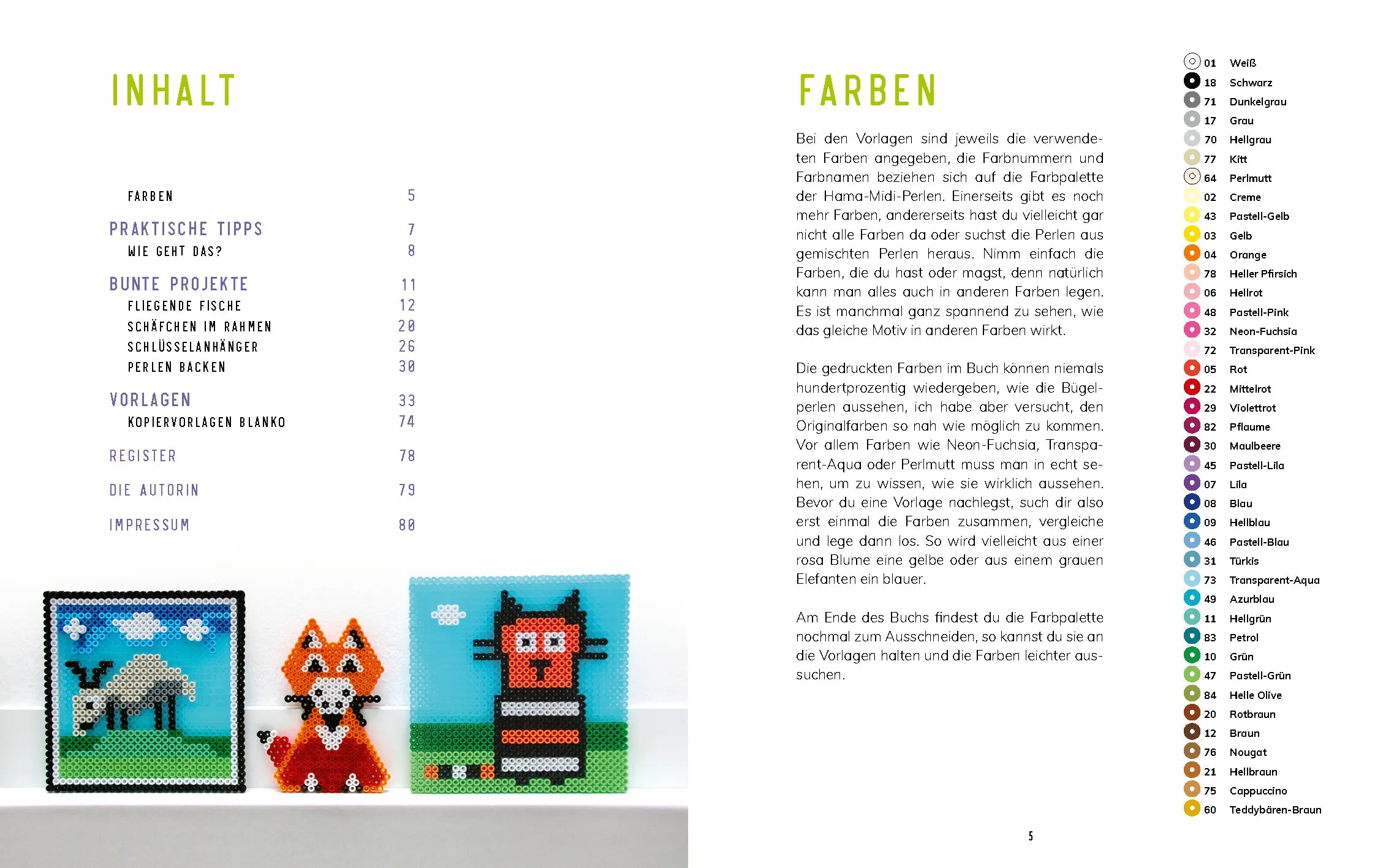 Innenansicht von 'Kreativ mit Bügelperlen' - Taschenbuch