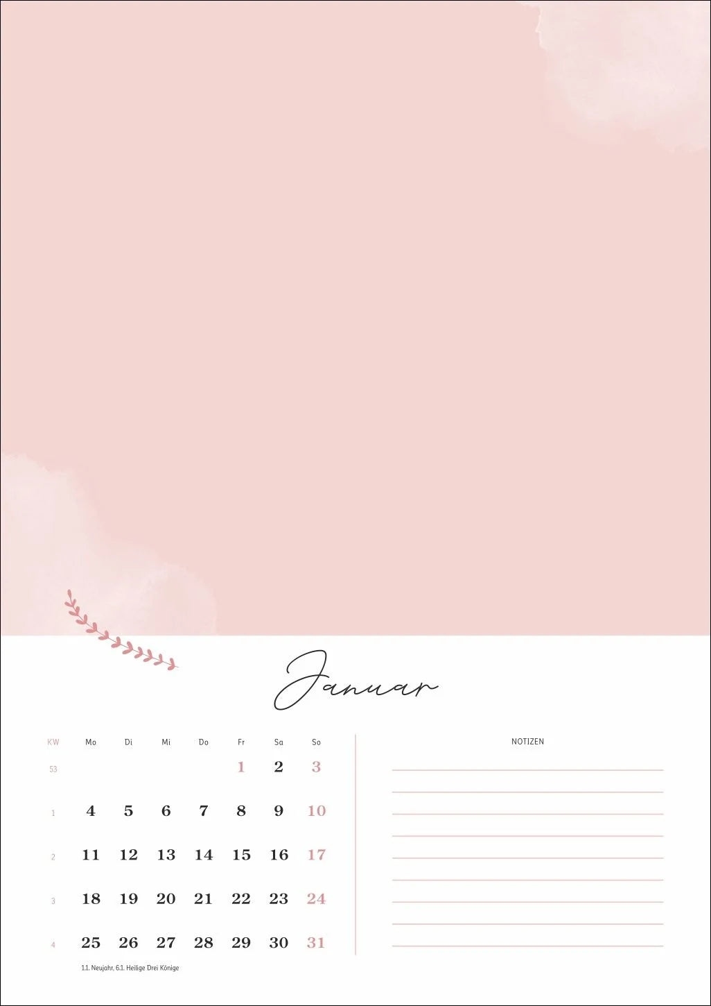 Kreativkalender Glücksmomente A4 2027 – Ansicht