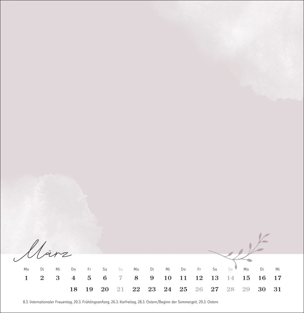 Kreativkalender zum Aufstellen Glücksmomente 2027 – Ansicht