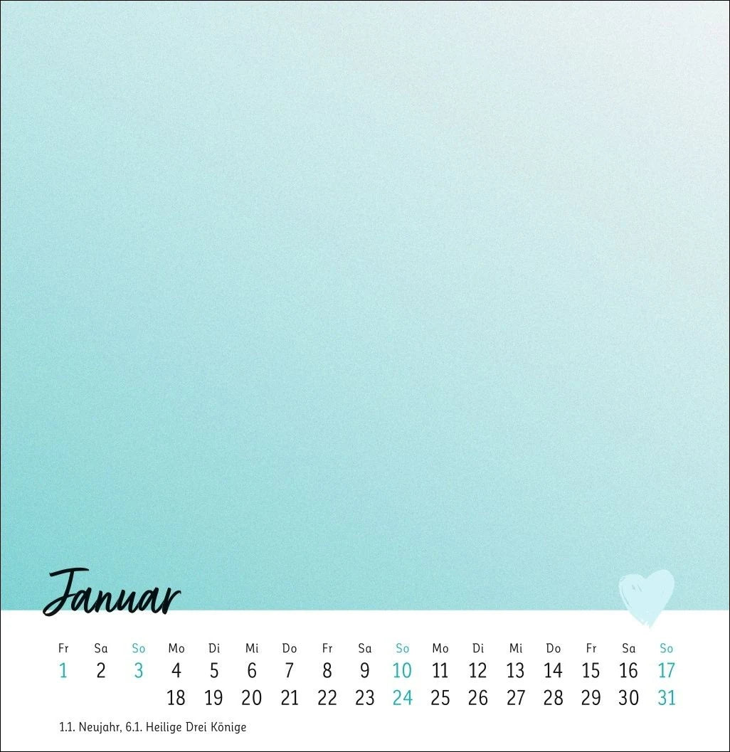 Kreativkalender zum Aufstellen Mit Liebe gemacht 2027 – Ansicht