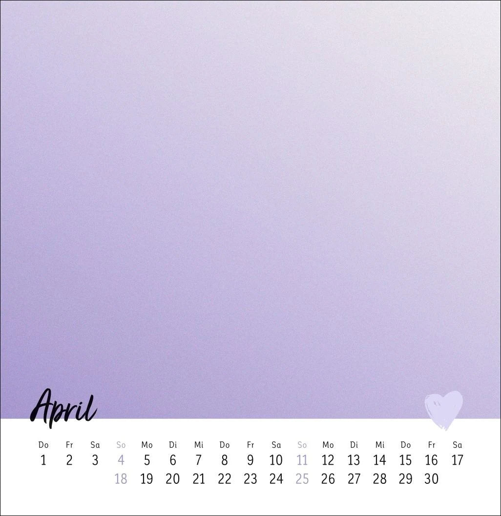 Kreativkalender zum Aufstellen Mit Liebe gemacht 2027 – Ansicht