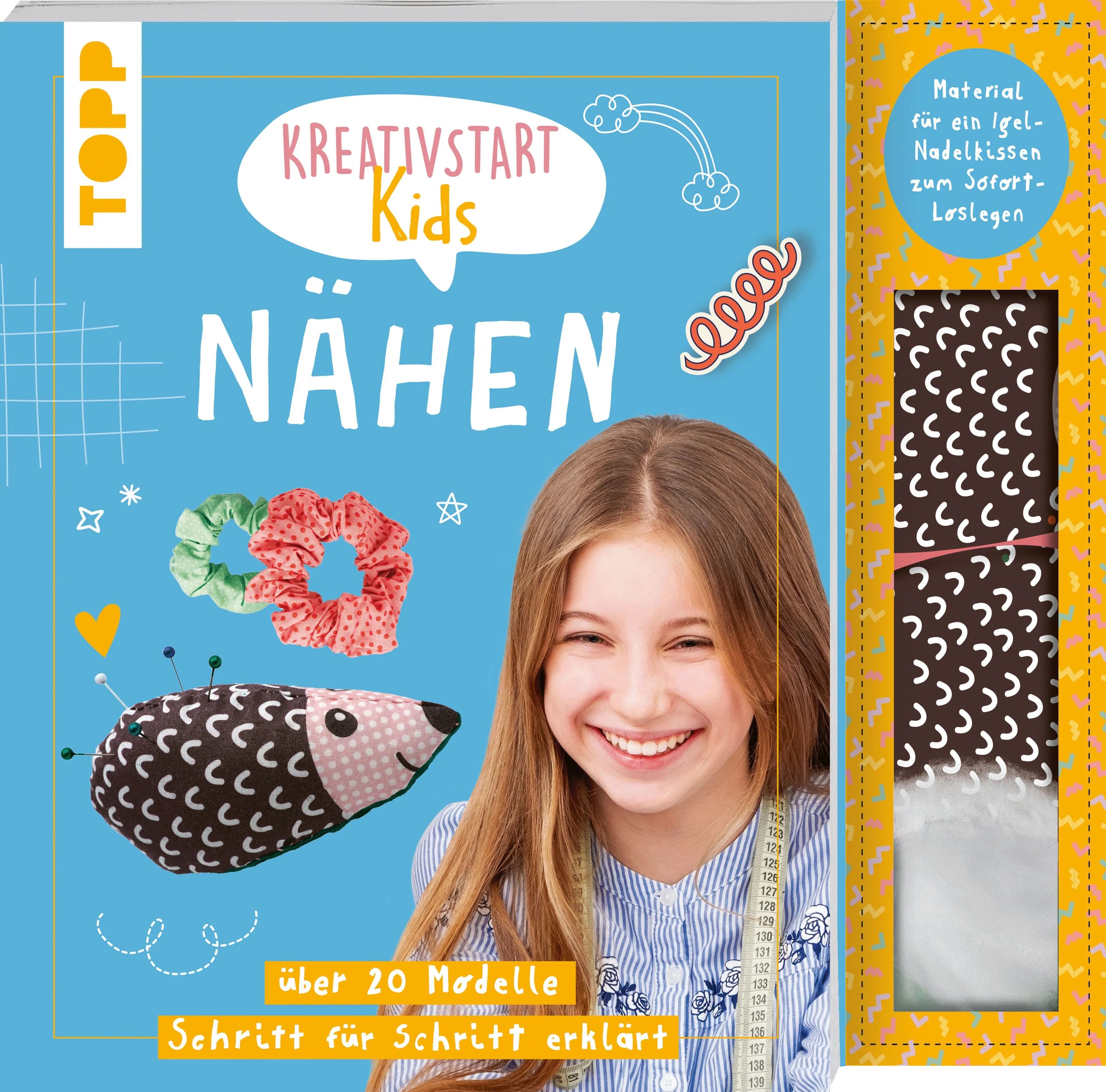 Cover: Kreativstart Kids Nähen. Anleitungsbuch und Material (Hardcover) von Ina Andresen