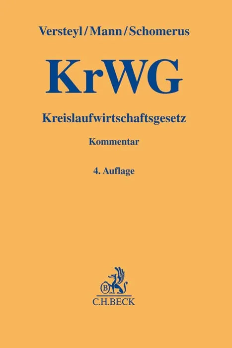 Buchcover von 'Kreislaufwirtschaftsgesetz. KrWG' - Gebundene Ausgabe von Holger Jacobj