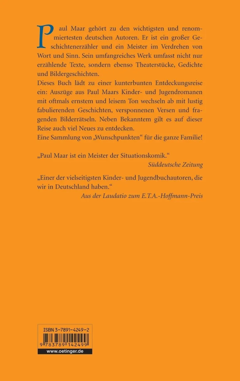 Buchrückseite von 'Kreuz und Rüben, Kraut und quer' mit Klappentext - Gebundene Ausgabe