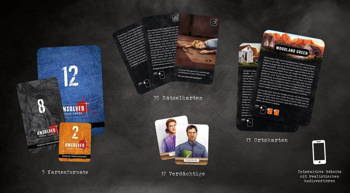 Krimi-Spielebox: Unsolved Crime Cases – Spurlos verschwunden – Ansicht
