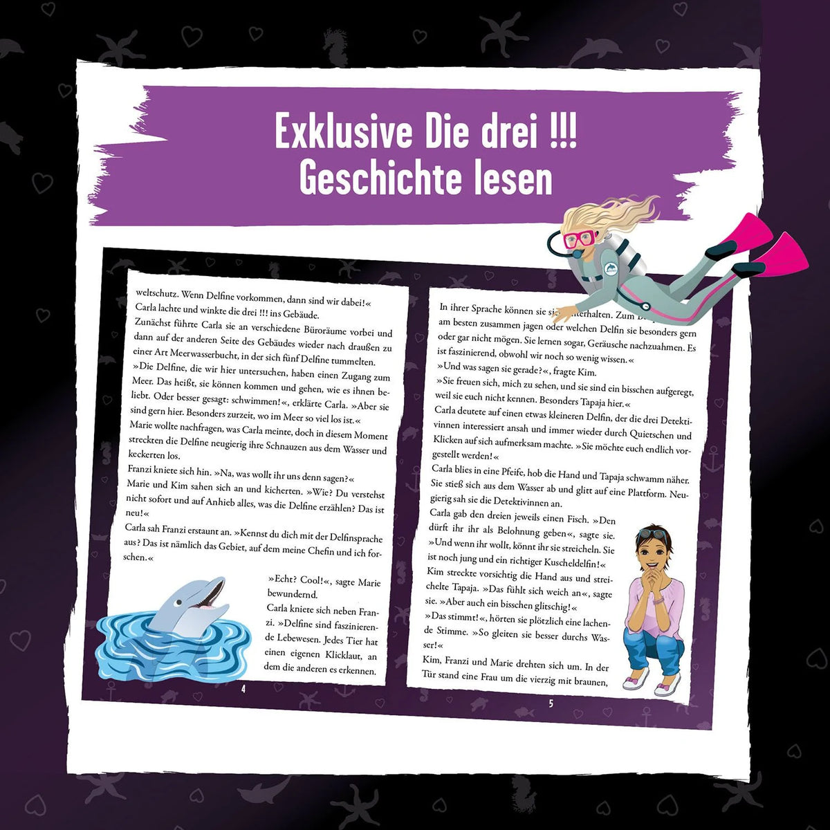 Krimipuzzle Die drei !!! Der Schatz der Delfine – Ansicht