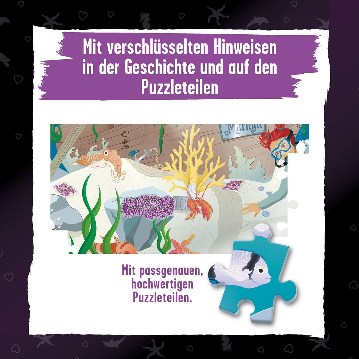 Krimipuzzle Die drei !!! Der Schatz der Delfine – Ansicht