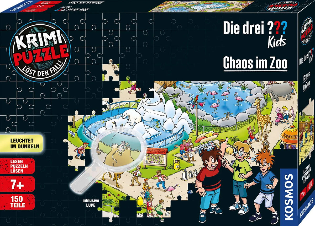Puzzle: Krimipuzzle Die drei ??? Kids Chaos im Zoo