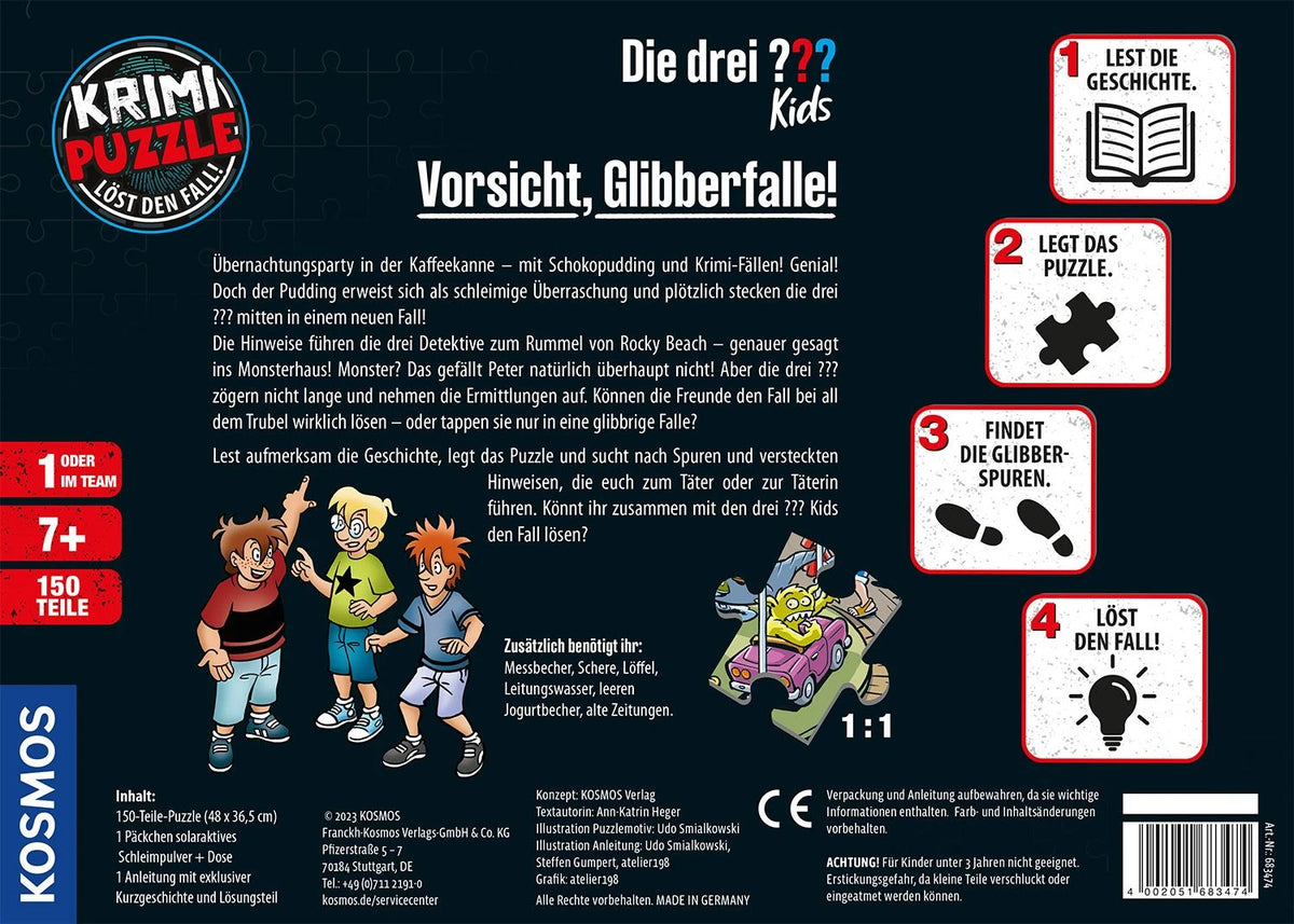 Krimipuzzle Die drei ??? Kids Vorsicht, Glibberfalle! – Ansicht