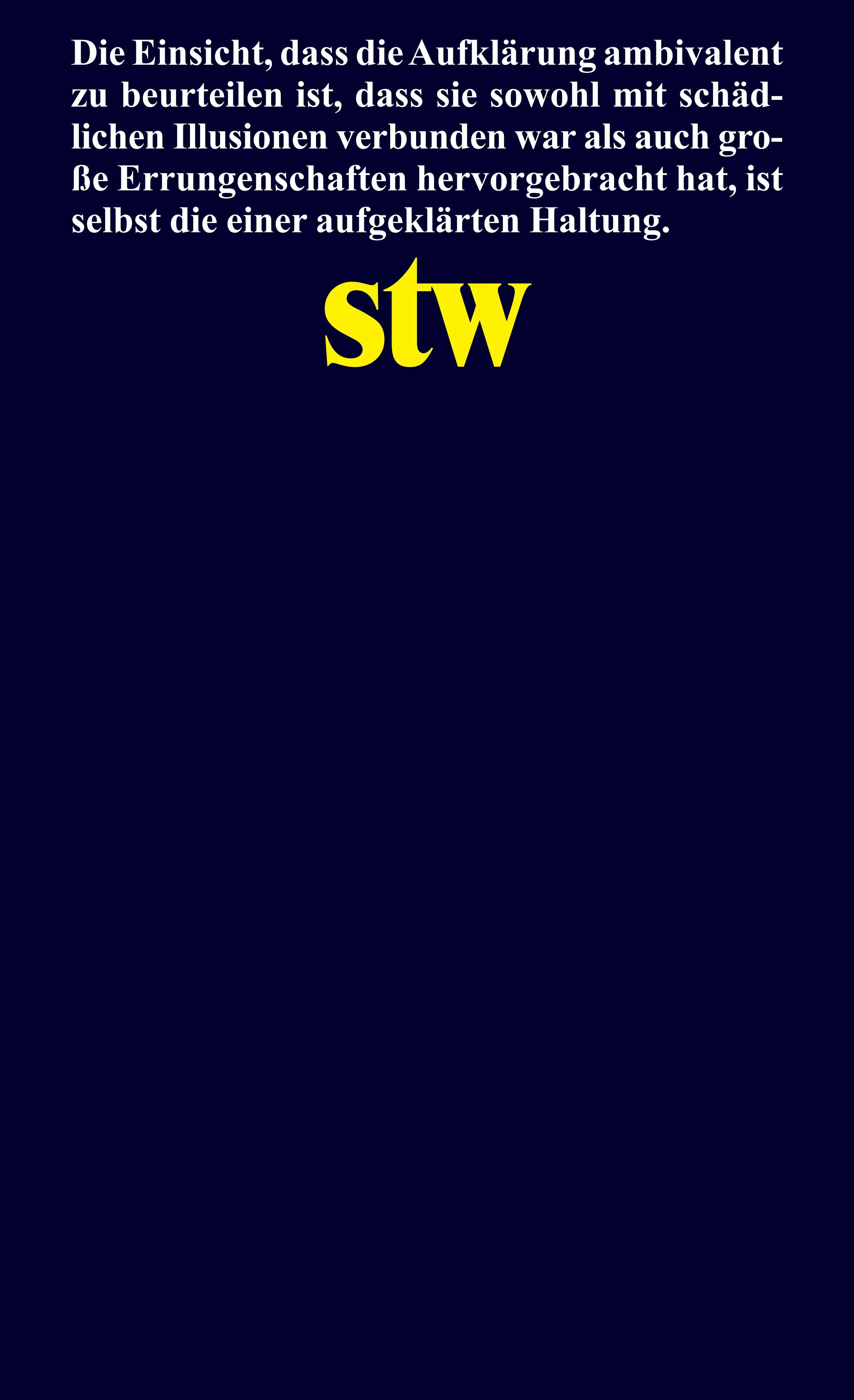 Rückseite: Krise der Aufklärung (Taschenbuch)