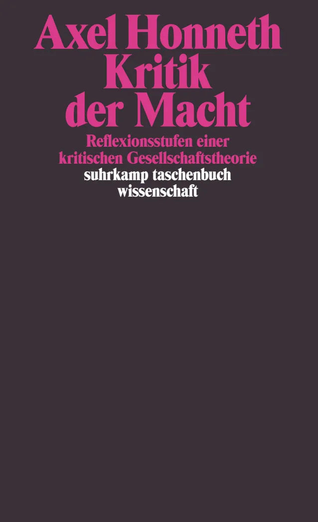 Buchcover von 'Kritik der Macht' - Taschenbuch von Axel Honneth