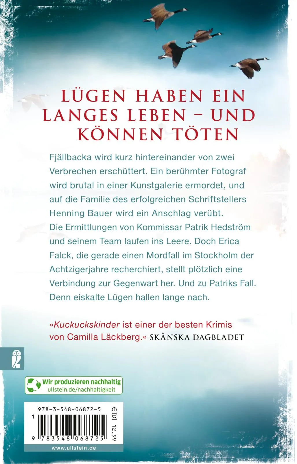 Buchrückseite von 'Kuckuckskinder' mit Klappentext - Taschenbuch