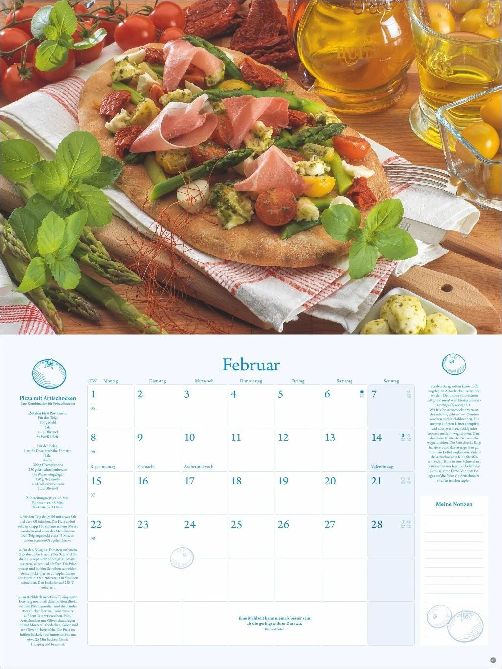 Küchenkalender Broschur XL 2027 – Ansicht