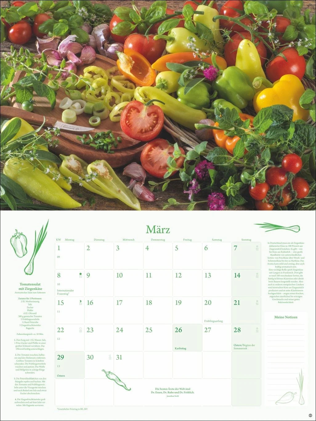 Küchenkalender Broschur XL 2027 – Ansicht