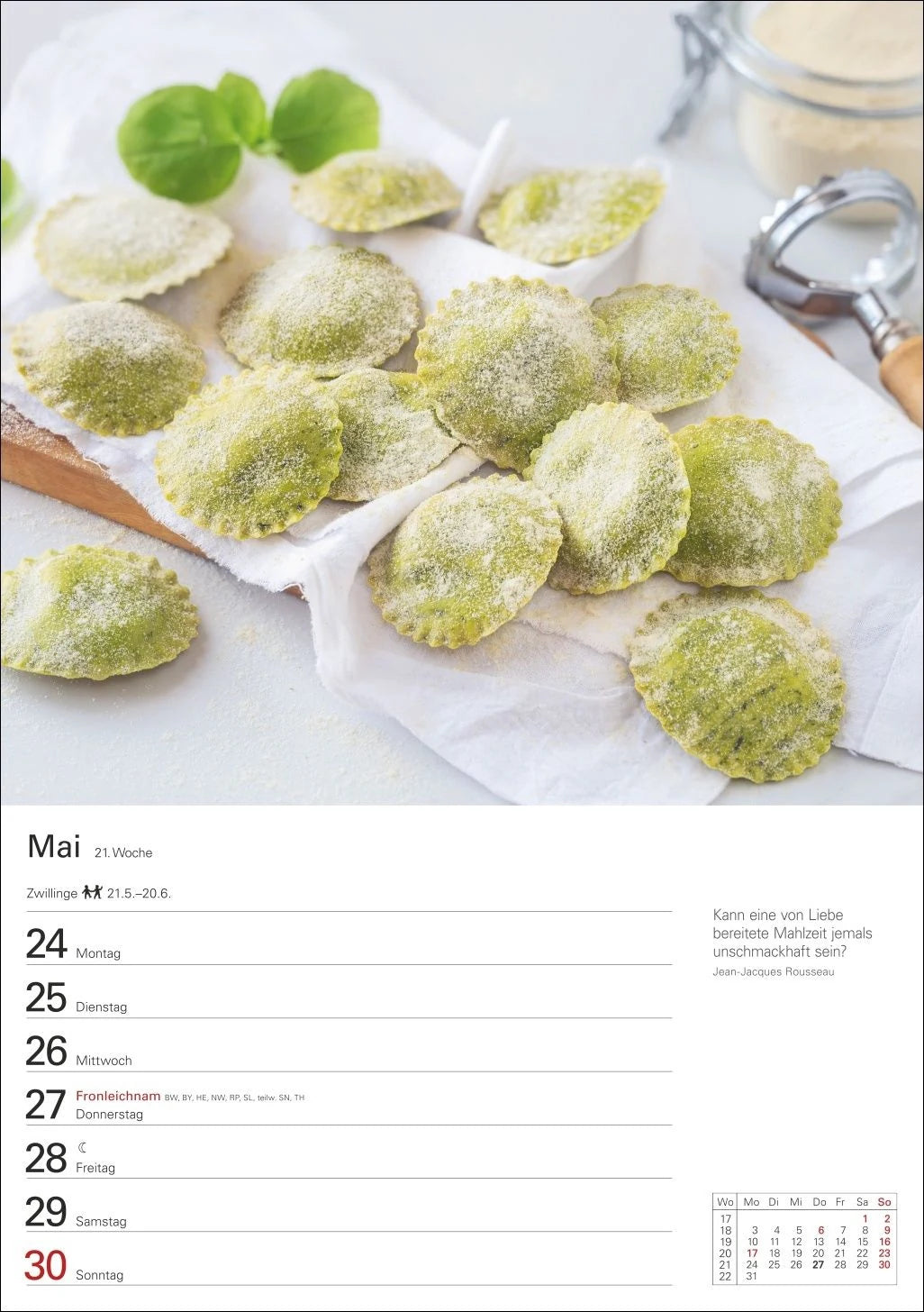 Küchenkalender Wochenplaner 2027 - 53 inspirierende Fotografien – Ansicht
