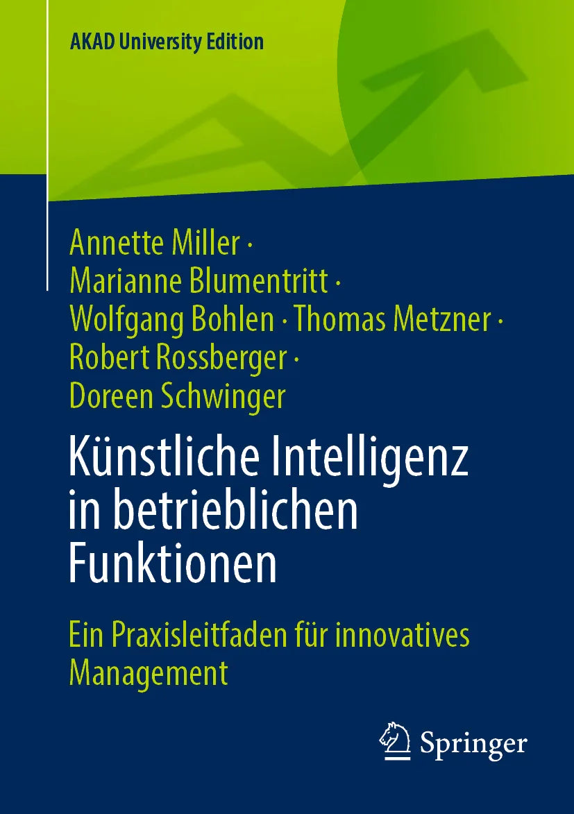 Cover: Künstliche Intelligenz in betrieblichen Funktionen (E-Book) von Annette Miller