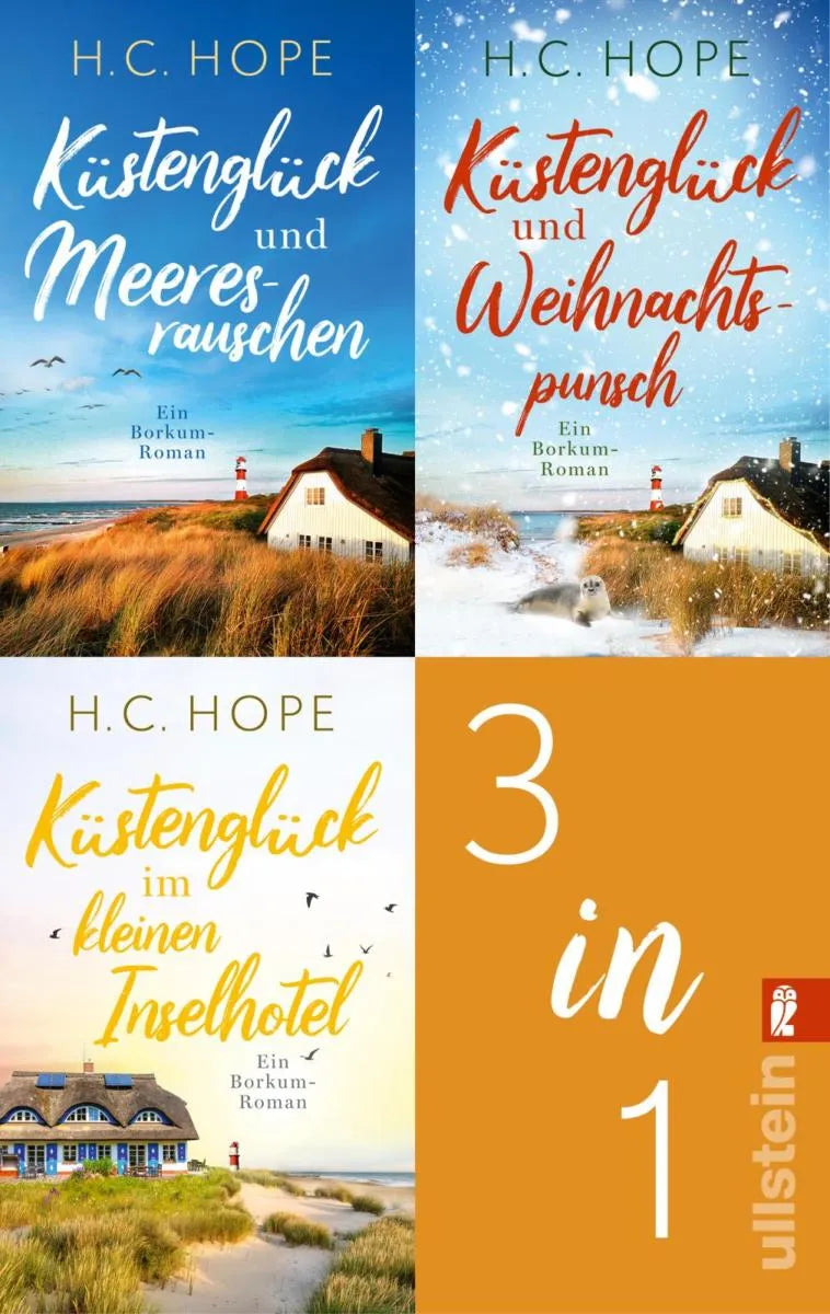 Cover: Küstenglück und Meeresrauschen // Küstenglück und Weihnachtspunsch // Küstenglück im kleinen Inselhotel (E-Book) von H.C. Hope