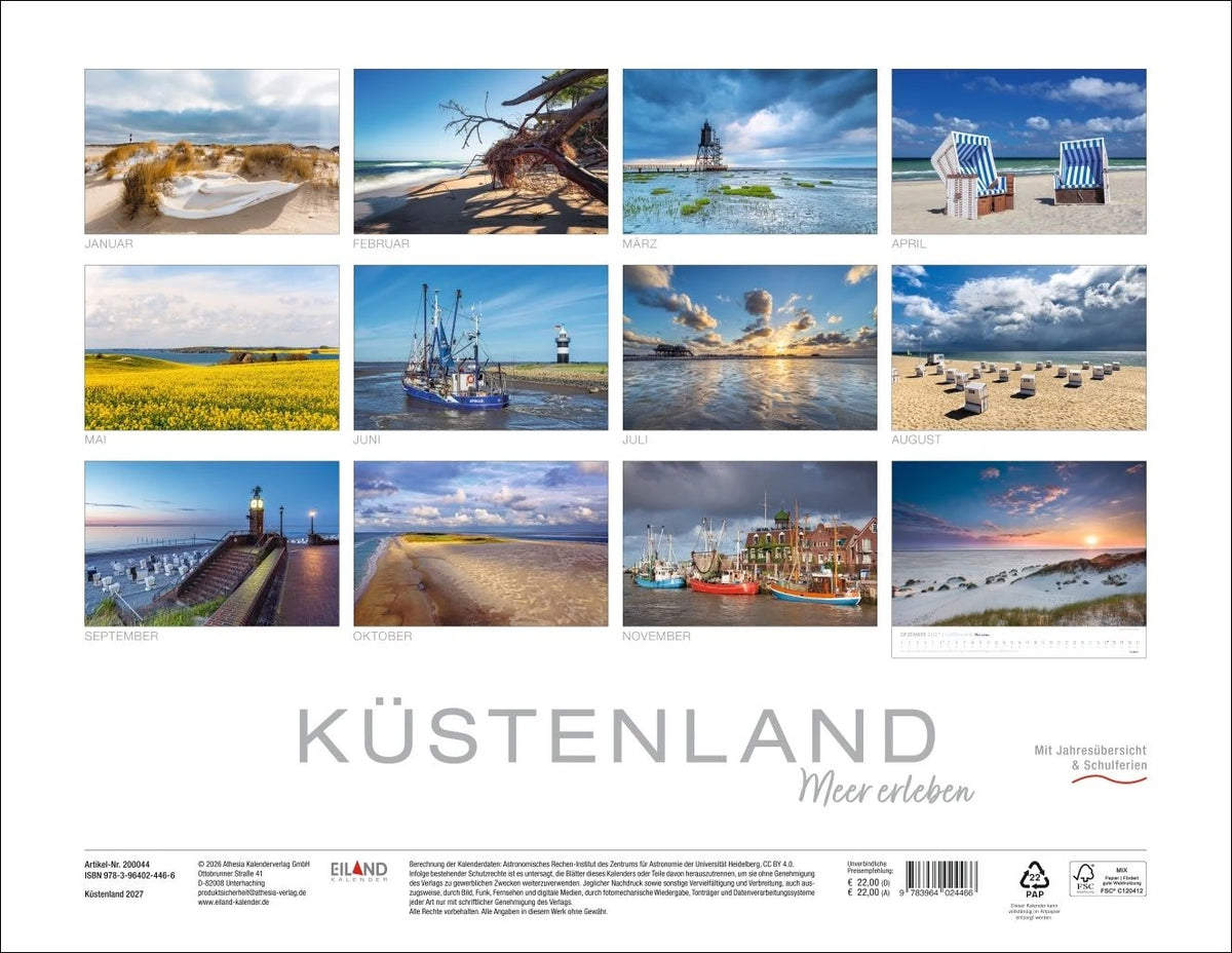 Küstenland Kalender 2027 - Meer erleben – Ansicht