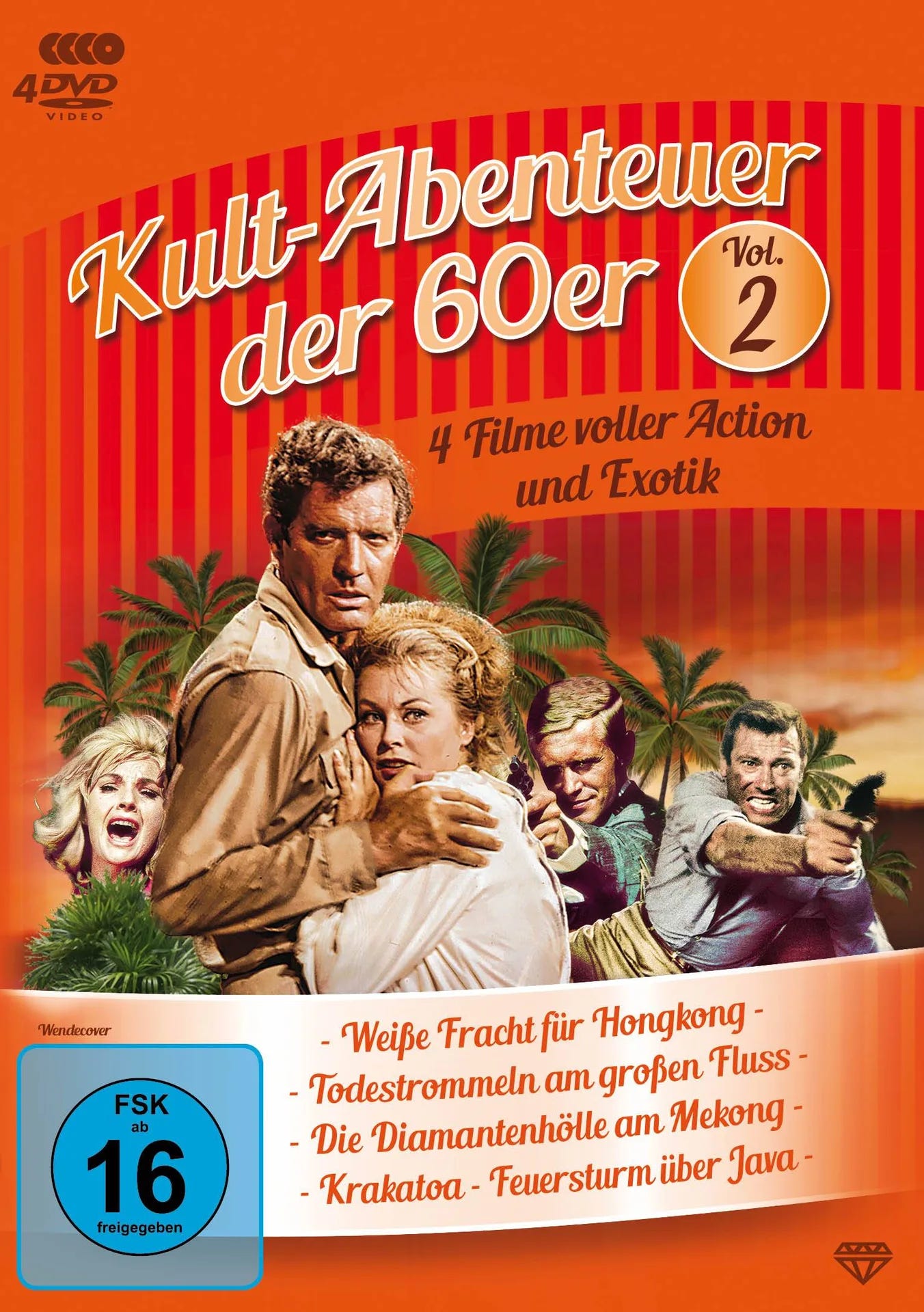 DVD-Cover: Kult-Abenteuer der 60er Vol. 2 - 4 Filme voller Action und Exotik. Regie: Helmut Ashley