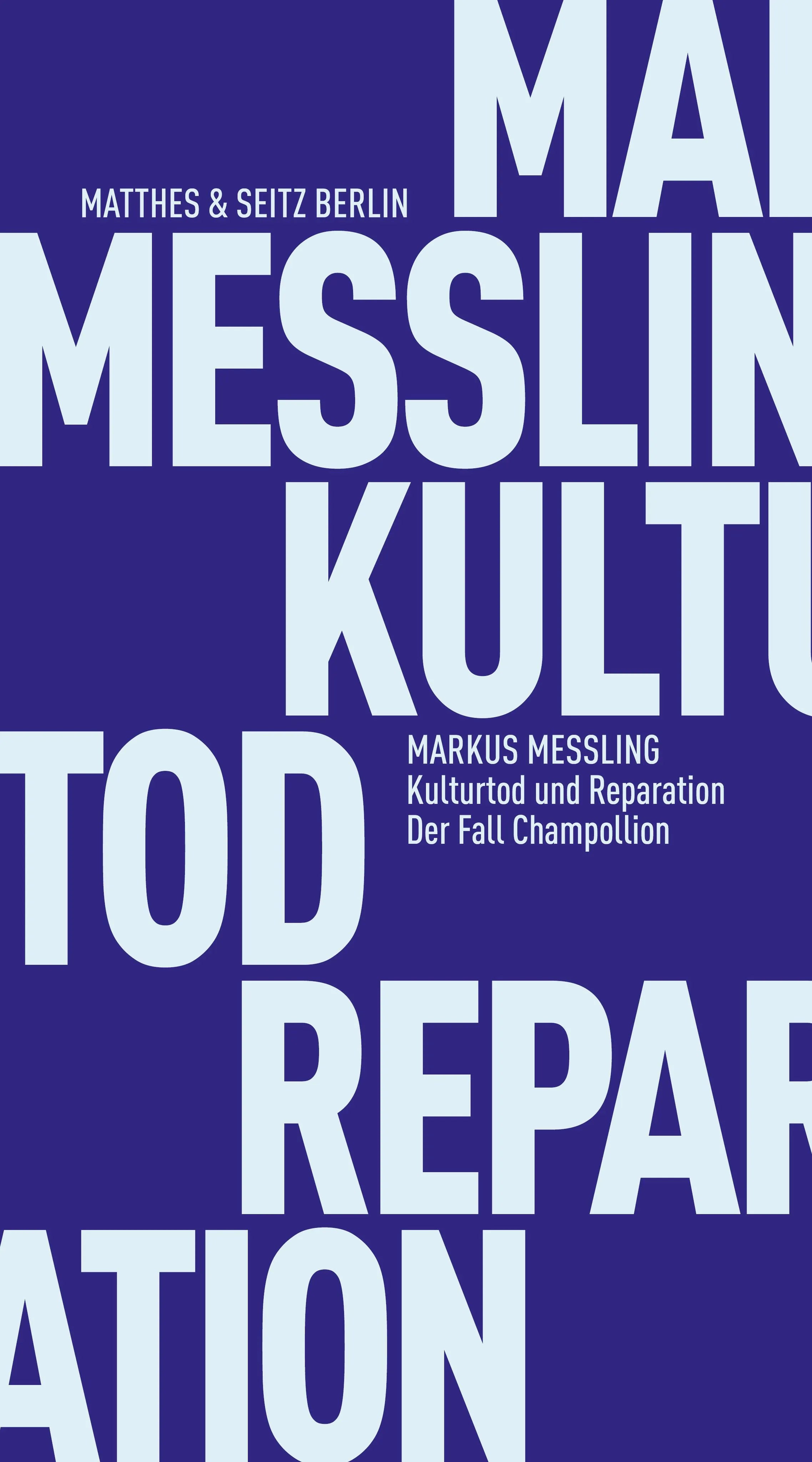 Cover: Kulturtod und Reparation (E-Book) von Markus Messling