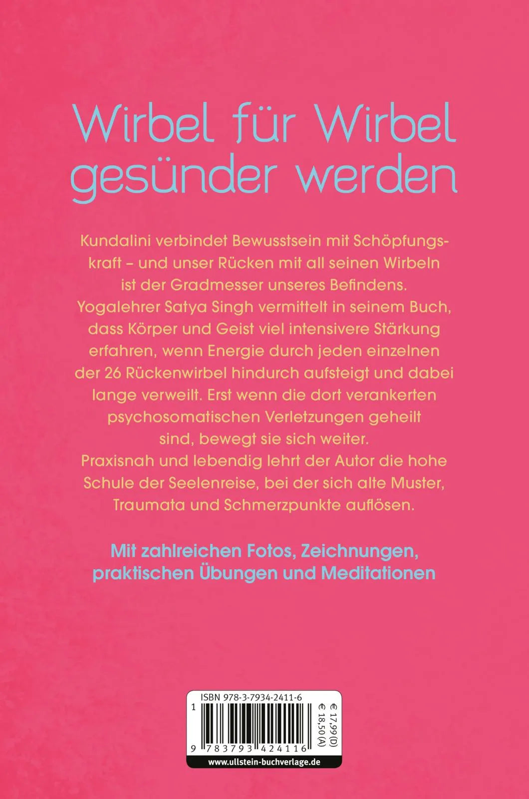 Buchrückseite von 'Kundalini Yoga als Seelenreise' mit Klappentext - Paperback