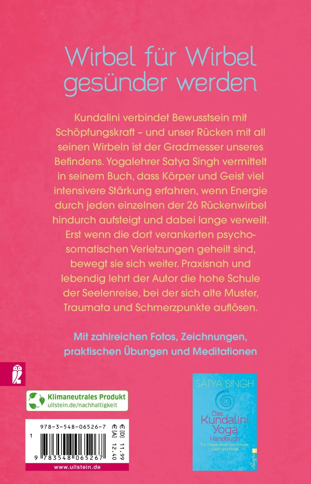 Buchrückseite von 'Kundalini Yoga als Seelenreise' mit Klappentext - Taschenbuch