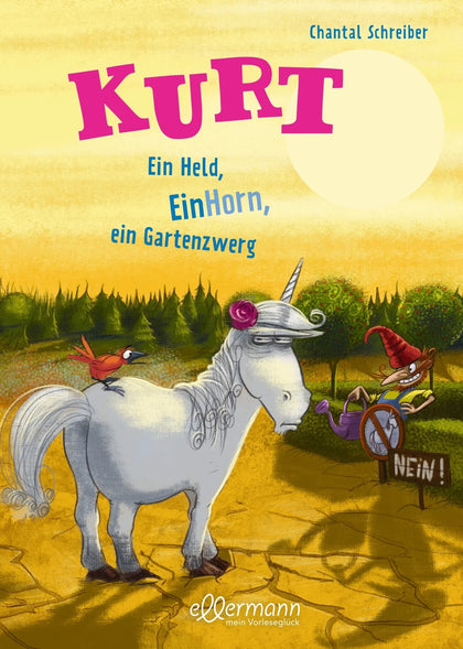 Buchcover von 'Kurt, Einhorn wider Willen 5. Ein Held, EinHorn, ein Gartenzwerg' - Gebundene Ausgabe von Chantal Schreiber